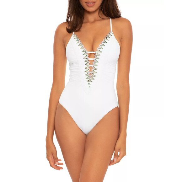 BECCA by Rebecca Virtue Layla One Piece Swimsuit - White - Small - Picture 2 of 5